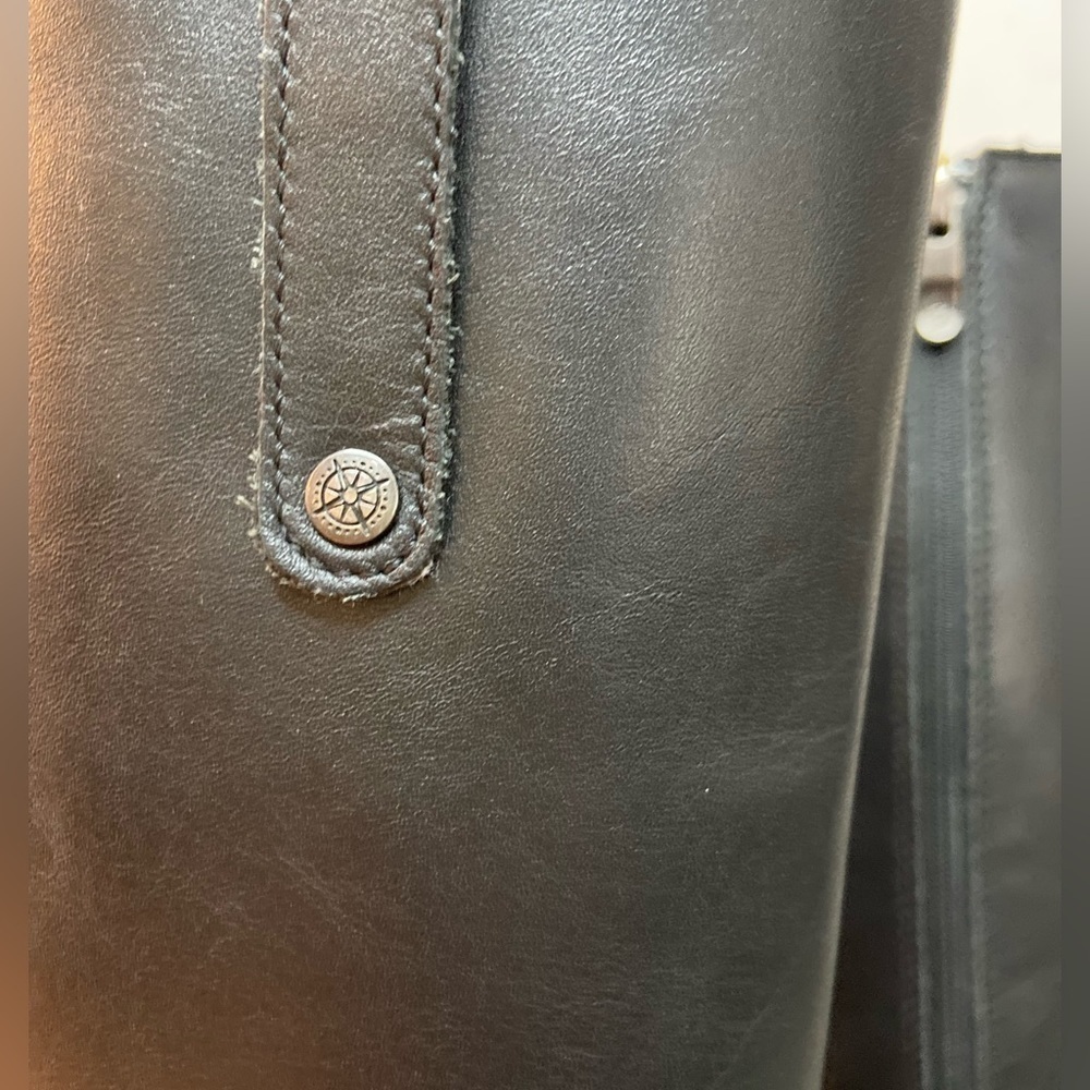 Bussola~Black Leather Riding Boots~Expandable Elastic @ Calf~Size 38-EUR/7.5-US - Picture 2 of 11